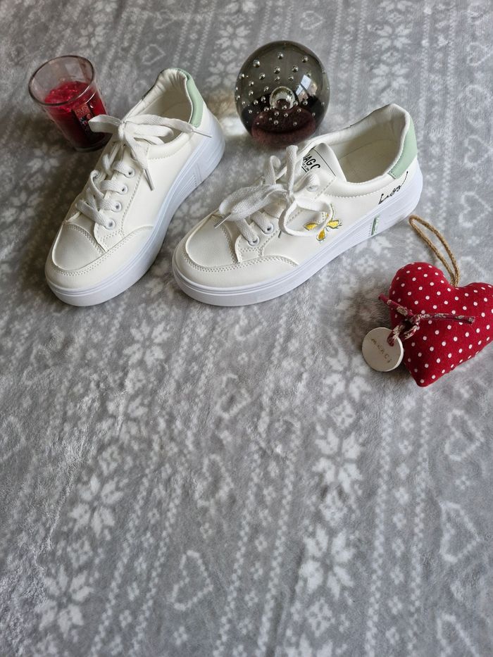 Basket creme compensée motif papillon - photo numéro 2