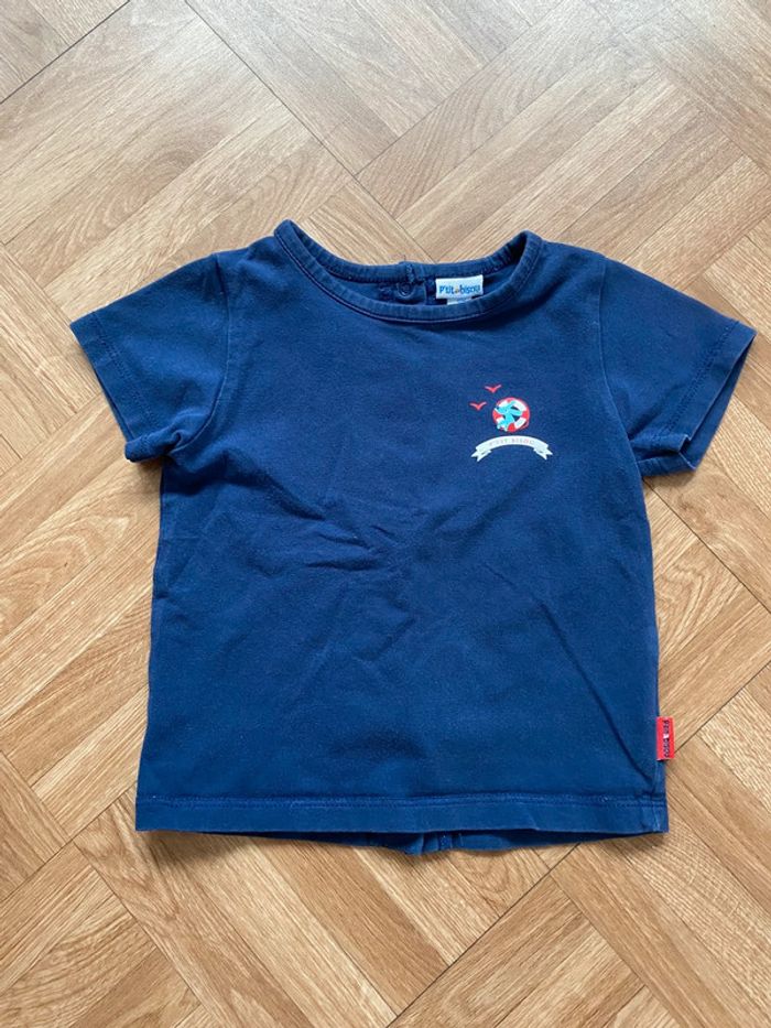 Ensemble t-shirt + pantalon taille 12 mois P’tit Bisou - photo numéro 2