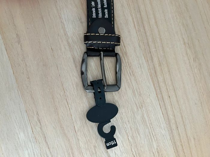 Ceinture en cuir marron taille 115 cm - photo numéro 3