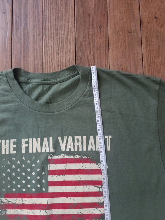T-shirt manches courtes USA the final variant Kaki Taille XL - photo numéro 7