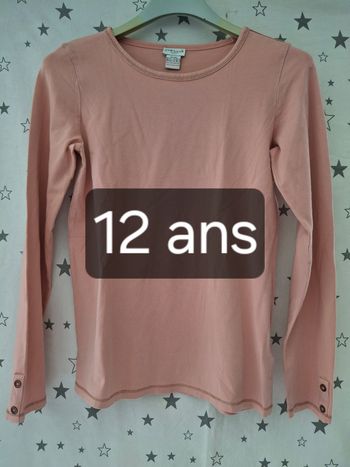 Tee-shirt rose manches longues 12 ans Cyrillus