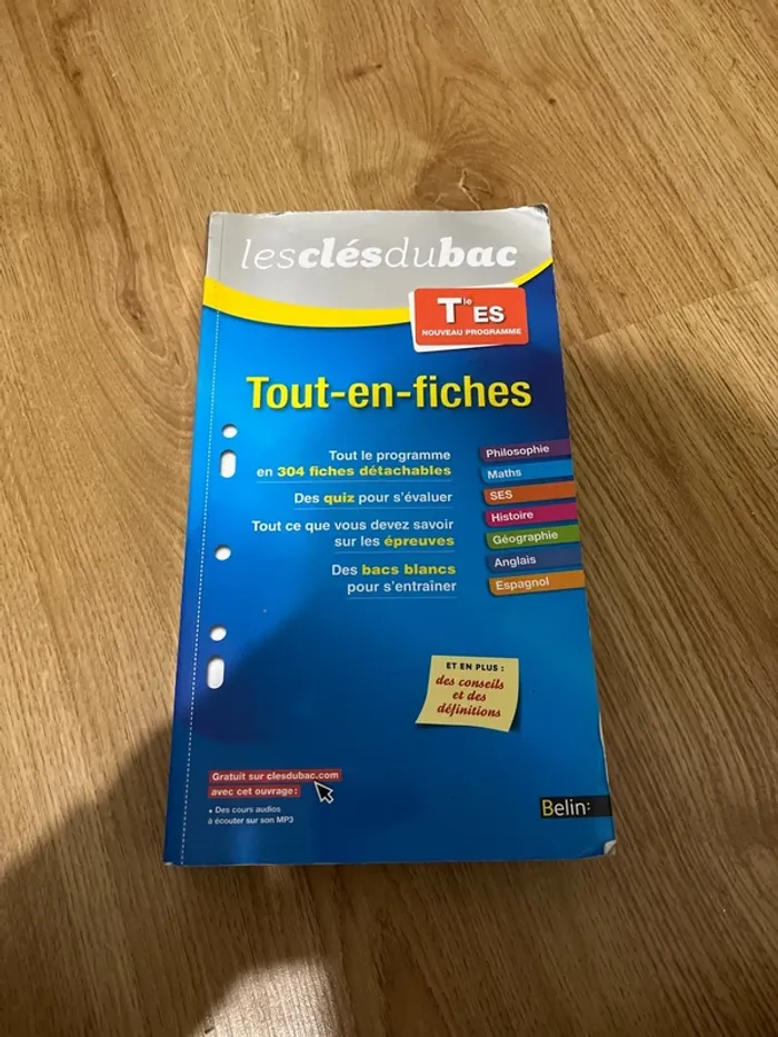 Livre Les clés du Bac TES