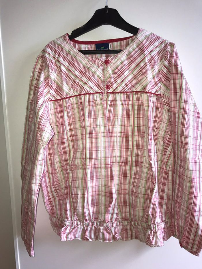 Chemisier Sergent Major. 12 ans. Carreaux vert et rouge - photo numéro 2