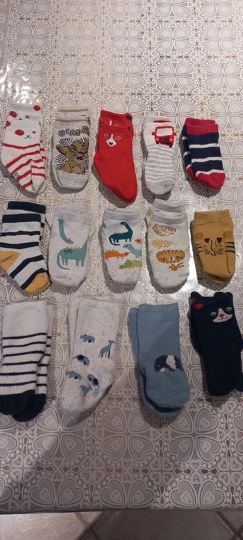 Lot x14 paires chaussettes
