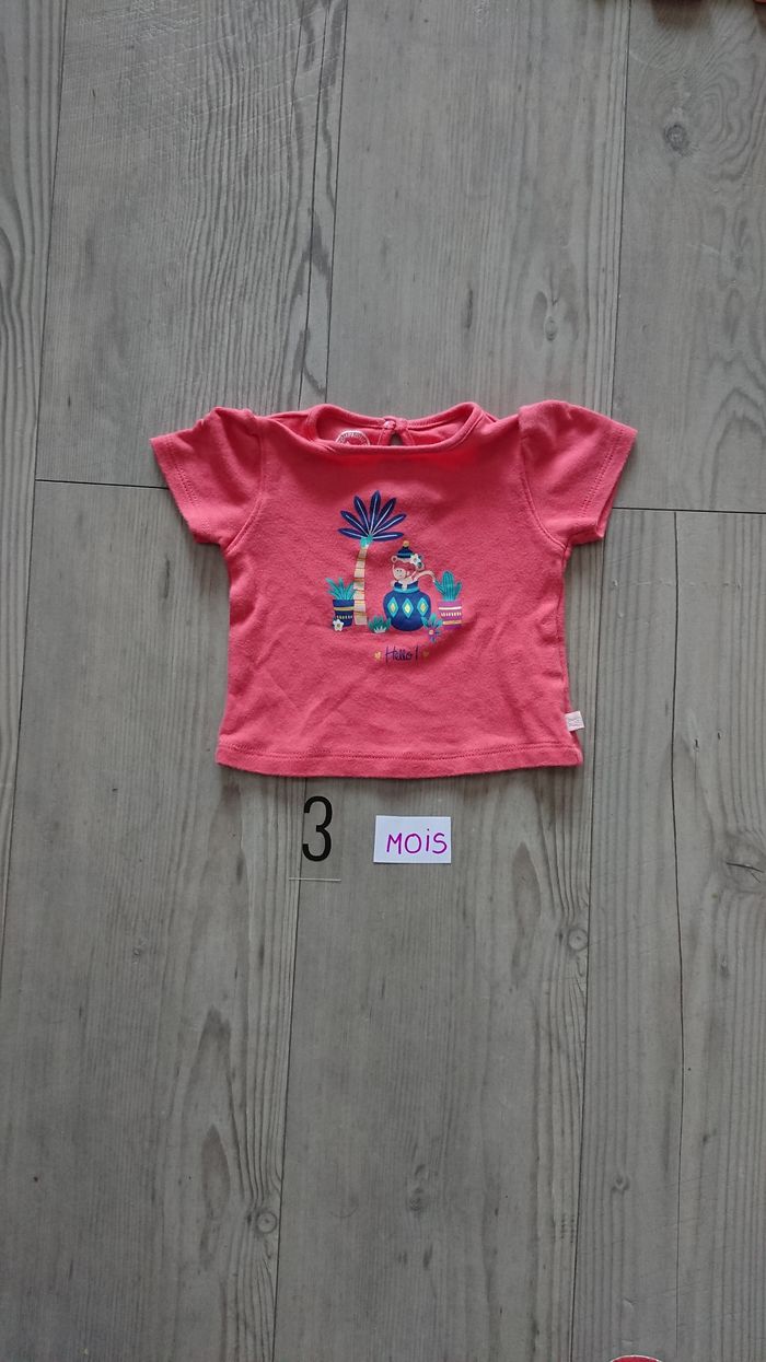 Tee shrit bébé fille 3 mois