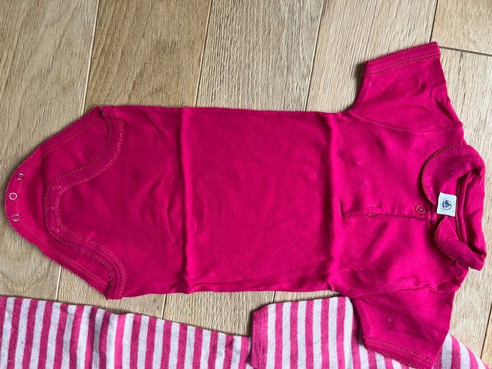 Vends ensemble body col et combinaison rayé pull petit bateau 36 mois très bon état - photo numéro 2