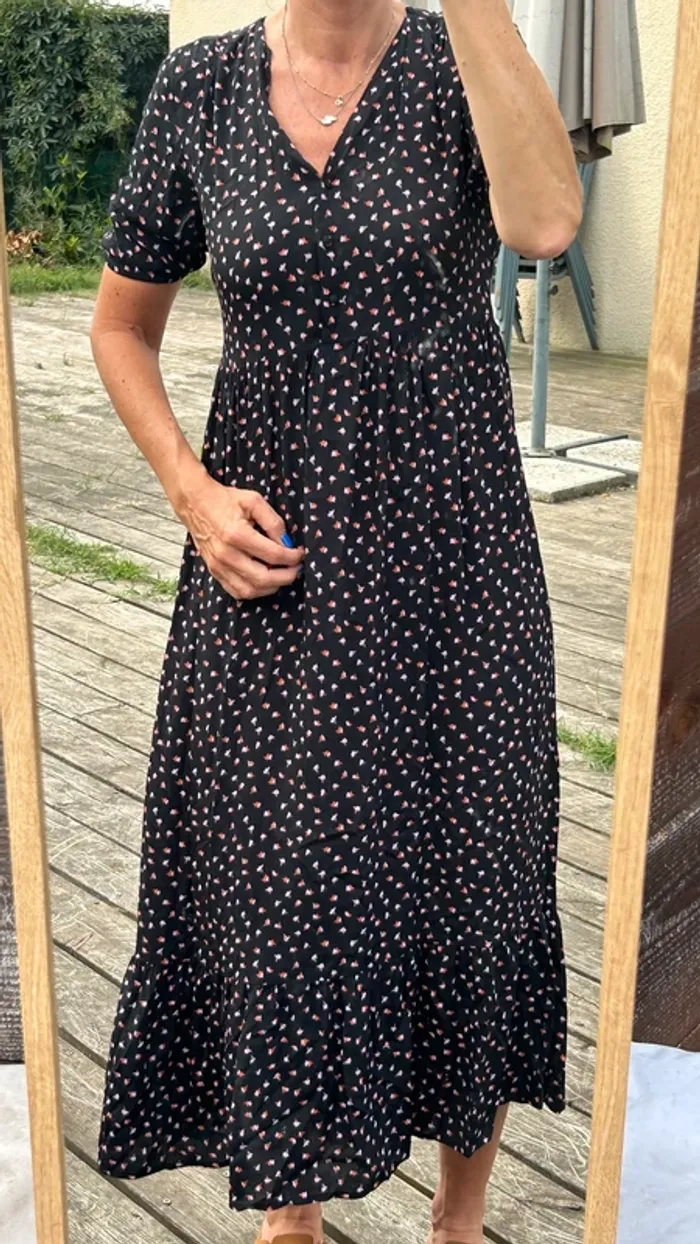 Robe motifs floraux PIECES - photo numéro 3