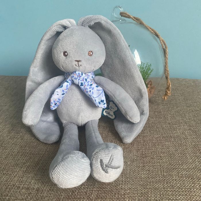 Doudou lapin lapinoo bleu 25 cms kaloo