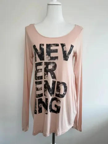 T-shirt Tom Tailor femme Never Ending rose neuf avec étiquette oversize
