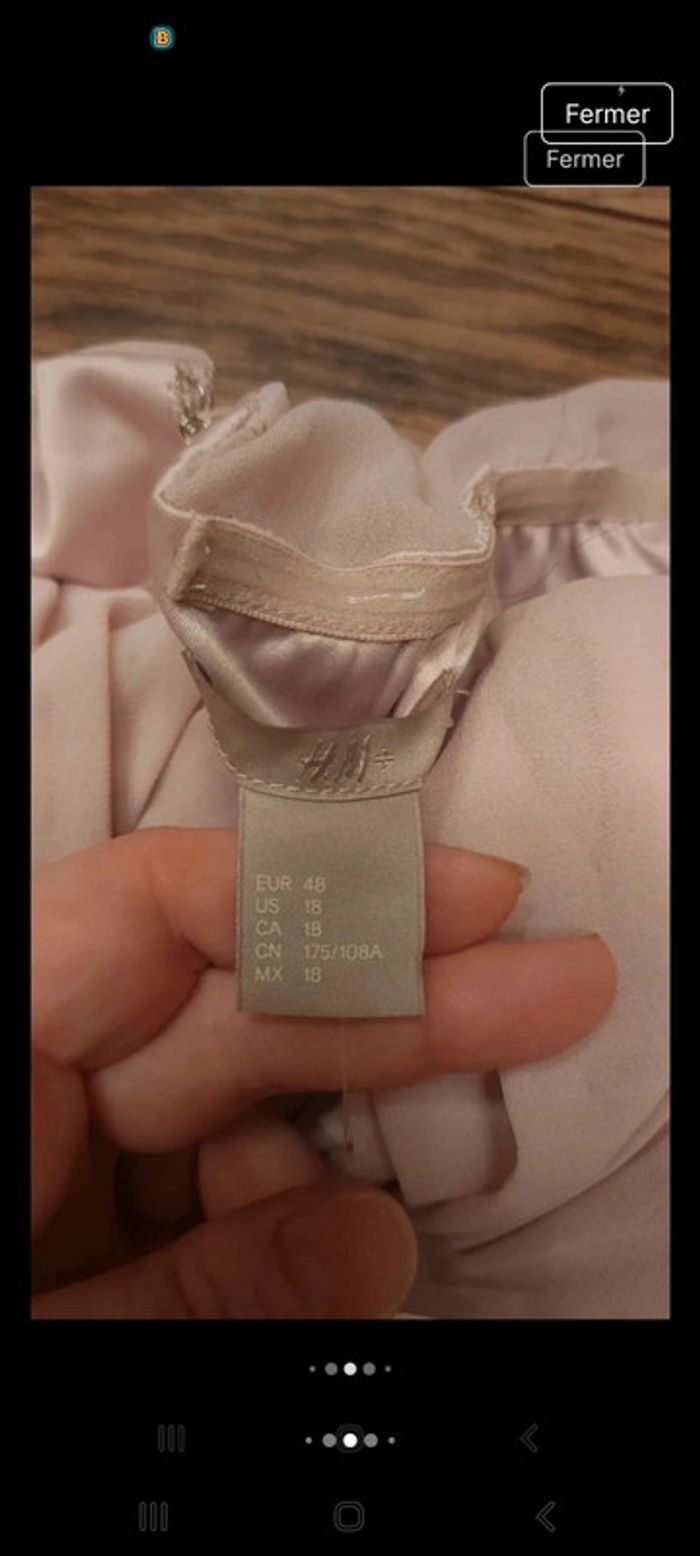 Magnifique Robe de soirée rose H&M eur48 neuve - photo numéro 11