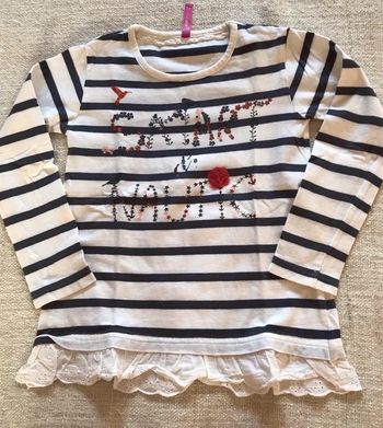 Tee shirt manches longues à rayures de chez Gemo 4 ans (5 ans) NEUF
