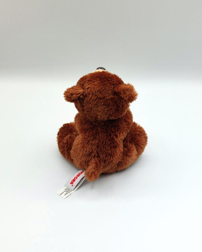 Petite peluche ours marron brun beige AURORA World doudou yeux durs 20 cm - photo numéro 3