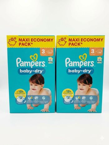 2 Cartons Pampers Baby Dry T3 272 Couches 6-10kgs
