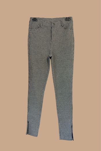 Pantalon à carreaux Kiabi – Taille 36 – Noir & blanc – TBE