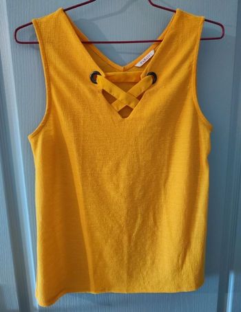 Débardeur jaune camaïeu 