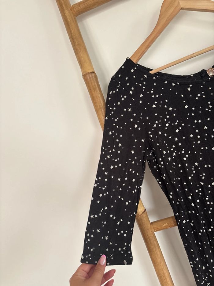 Tunique noire à étoiles blanches taille M - photo numéro 2