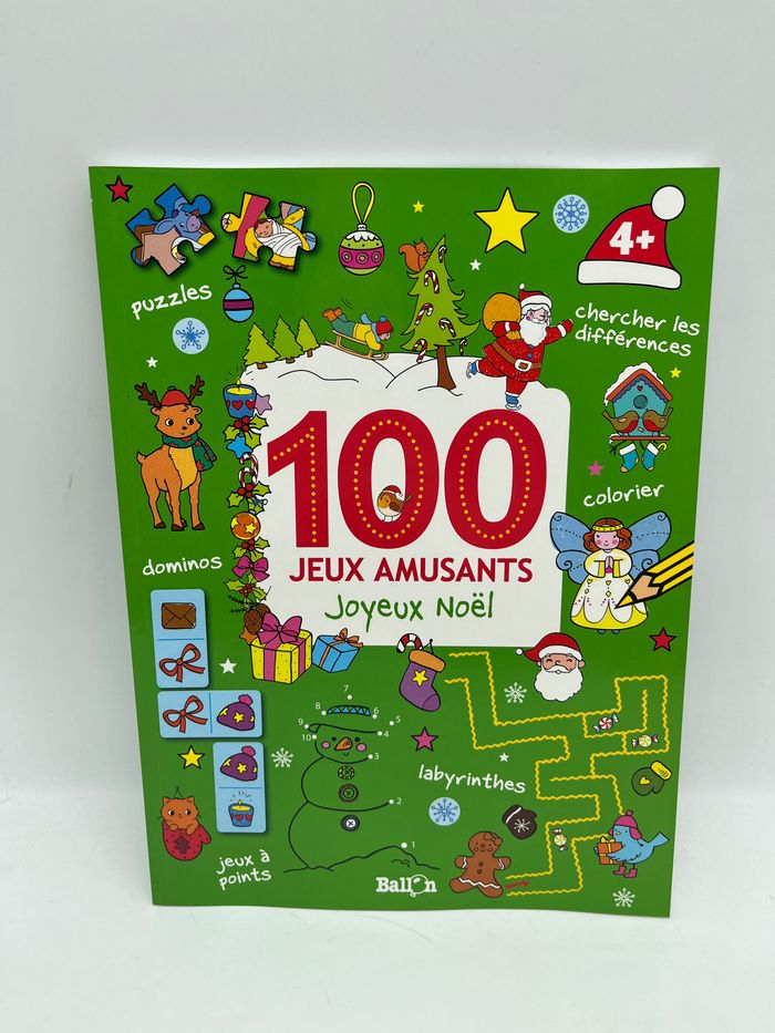 livre d’activite 100 jeux amusant Joyeux Noël spécial Noël Neuf dès 4 ans on