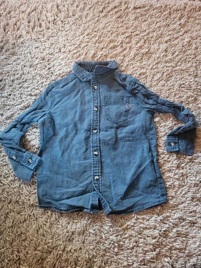 Chemise bleu garçon tape à l'œil 4 ans