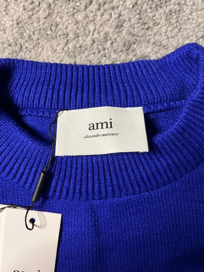 Pull Ami Paris Bleu  S - photo numéro 4