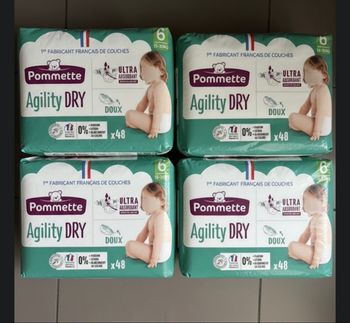 4 paquets de couches pommette t 6 