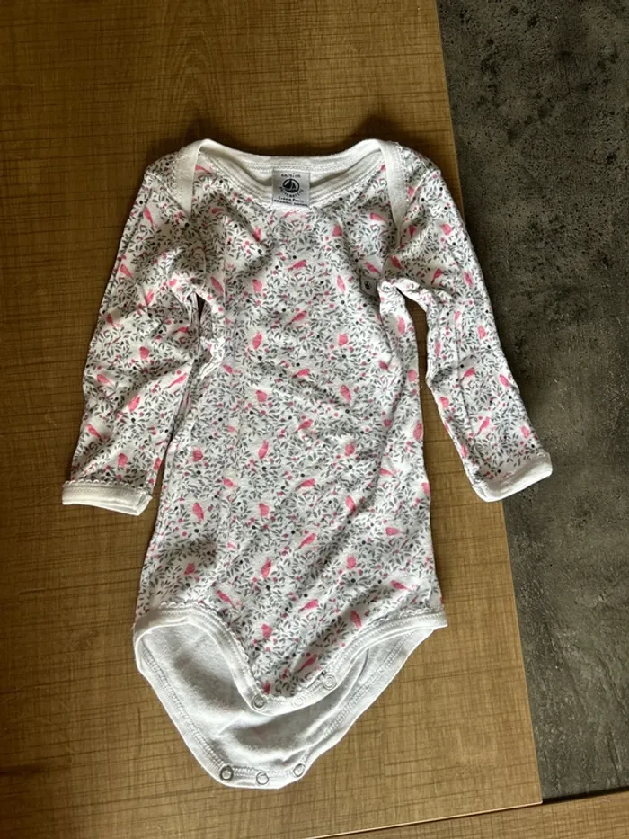 Body manches longues, bébé fille, petit bateau, 6 mois