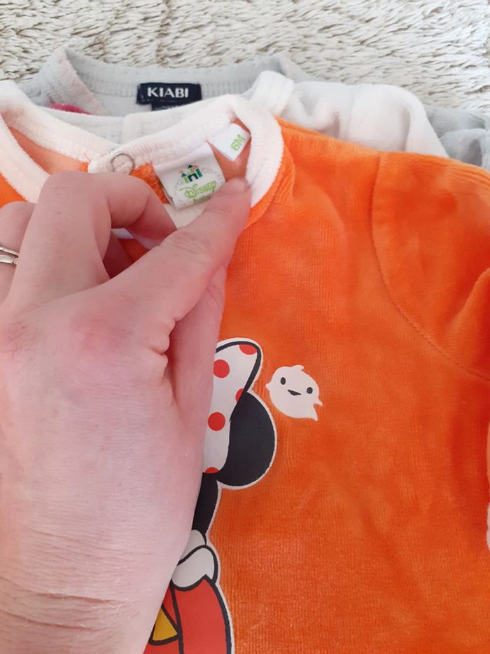 Lot de 5 pyjamas velours 6 mois - photo numéro 5