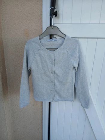 gilet gris filles FPC taille 6 ans 