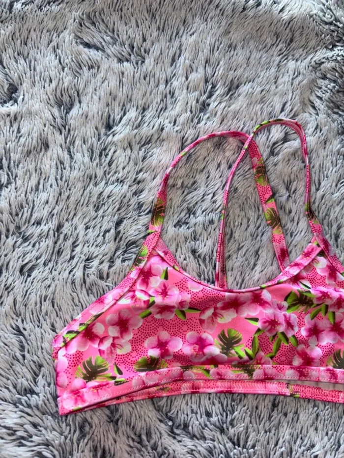 Maillot 2 pièces fleurs enfant - photo numéro 2