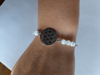 Bracelet pierre de lune et rond