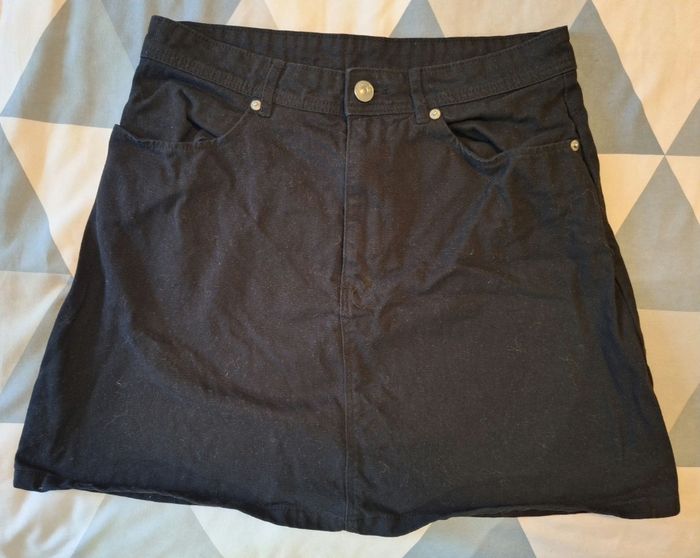 Jupe jean coton noire
