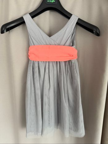 Robe avec ceinture grise corail NKY