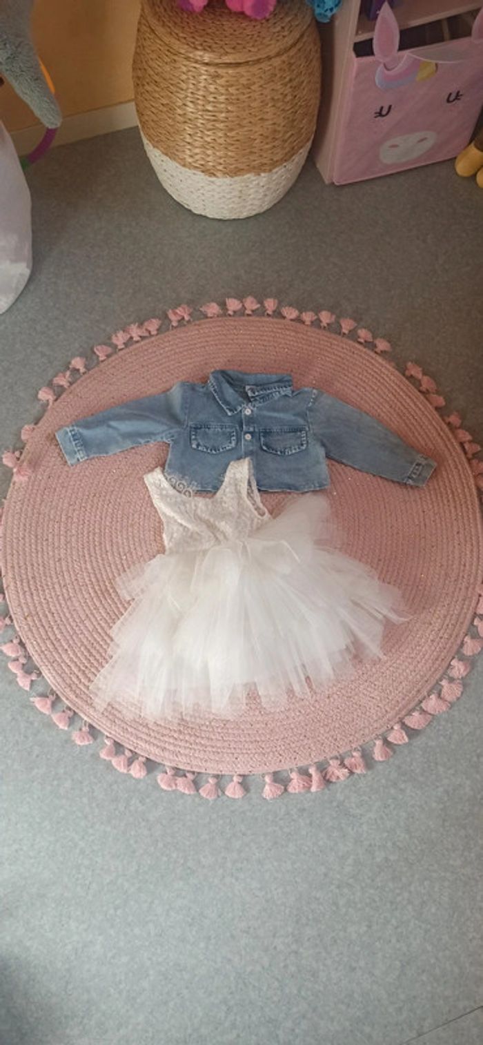 Ensemble robe et veste en jean