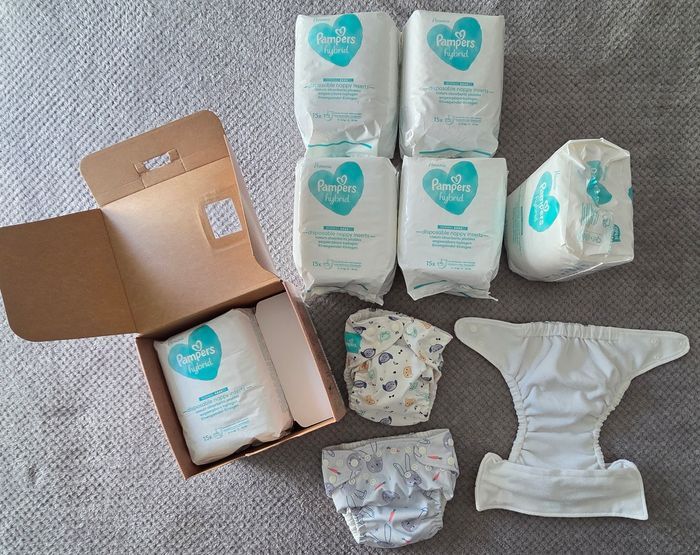 “Lot Pampers Hybrid complet NEUF – 3 couches + 90 inserts – 3 à 16kg” - photo numéro 4