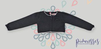 Gilet bolero tricot noir argenté Orchestra 5 ans 110 cm fille