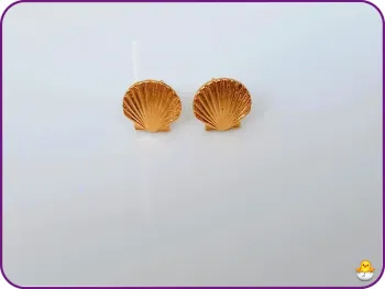 Boucles d’oreilles puces coquillage style marin chic