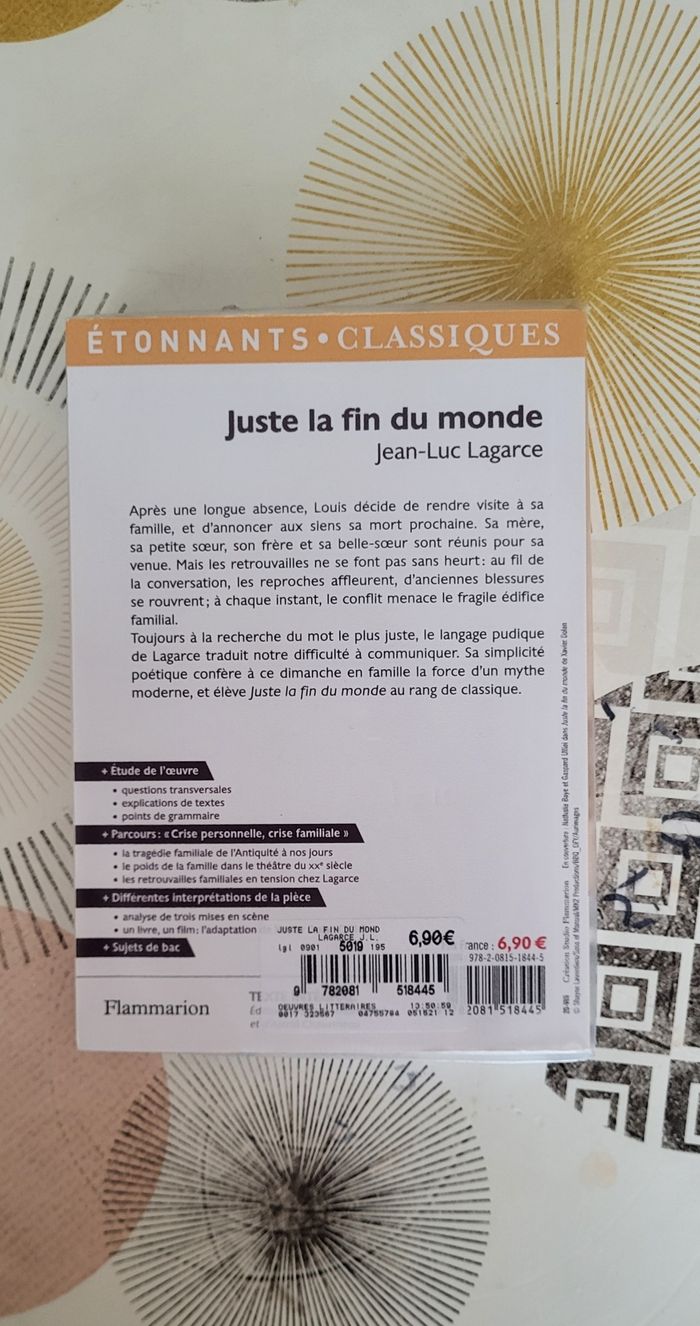 Juste la fin du monde de JL.Lagarce - photo numéro 2