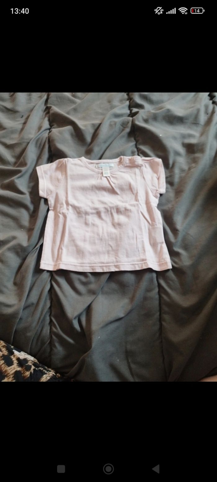 Tee shirt manche courte bébé fille taille 6 mois