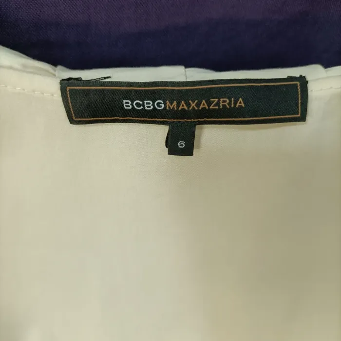 Robe BCBG Max Azria taille 36 crème et violet boutons style rétro chic A1351 - photo numéro 11
