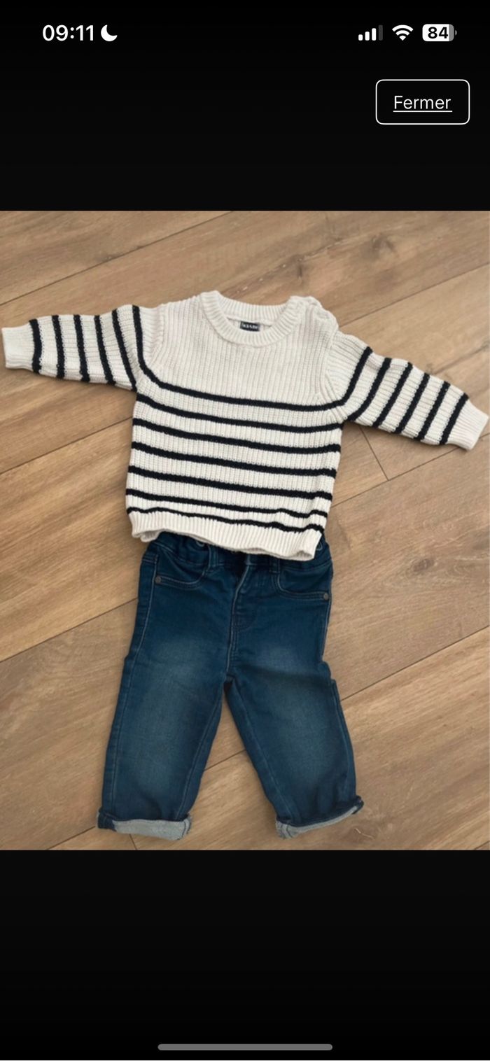 Ensemble jean et pull 3 mois