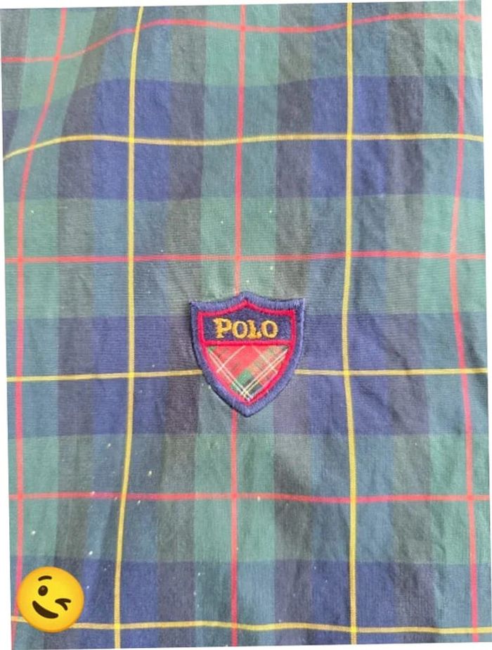 Chemise Ralph Lauren manche longue Taille M vert noir Homme Men CHE119 - photo numéro 2