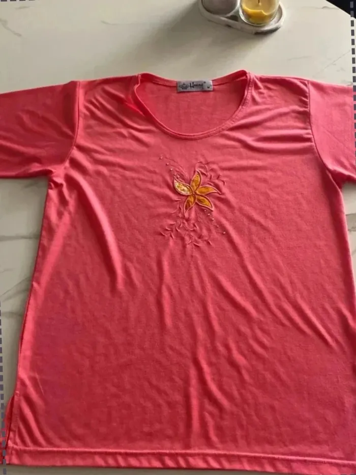 T-shirt corail - Hoang - Taille M