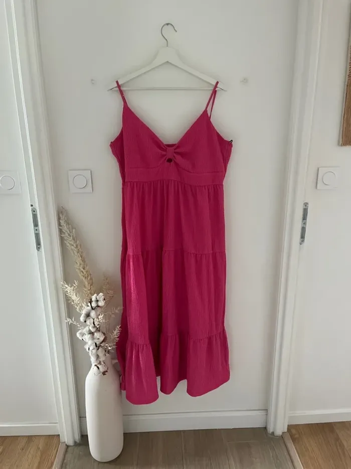 Robe, longue rose