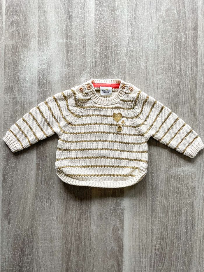 Pull à rayures en maille Tape à l’œil bébé fille taille 3 mois
