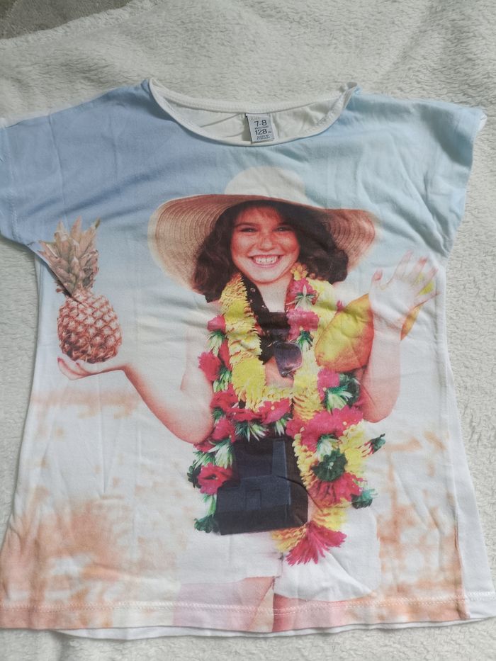 Tee shirt zara blanc 7/8 ans