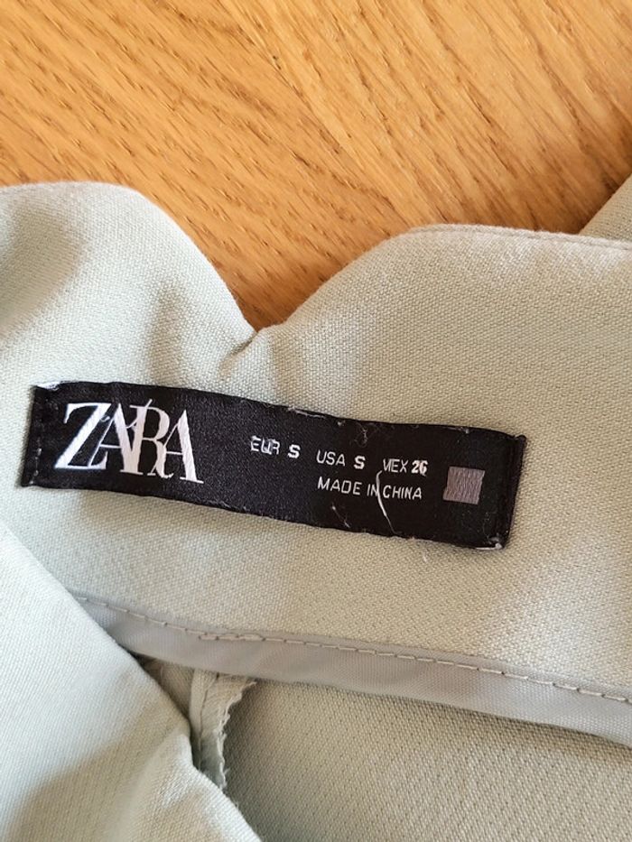 Joli pantalon style tailleur vert d'eau Zara - photo numéro 8