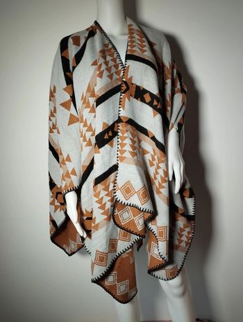 Poncho camel oversize Promod