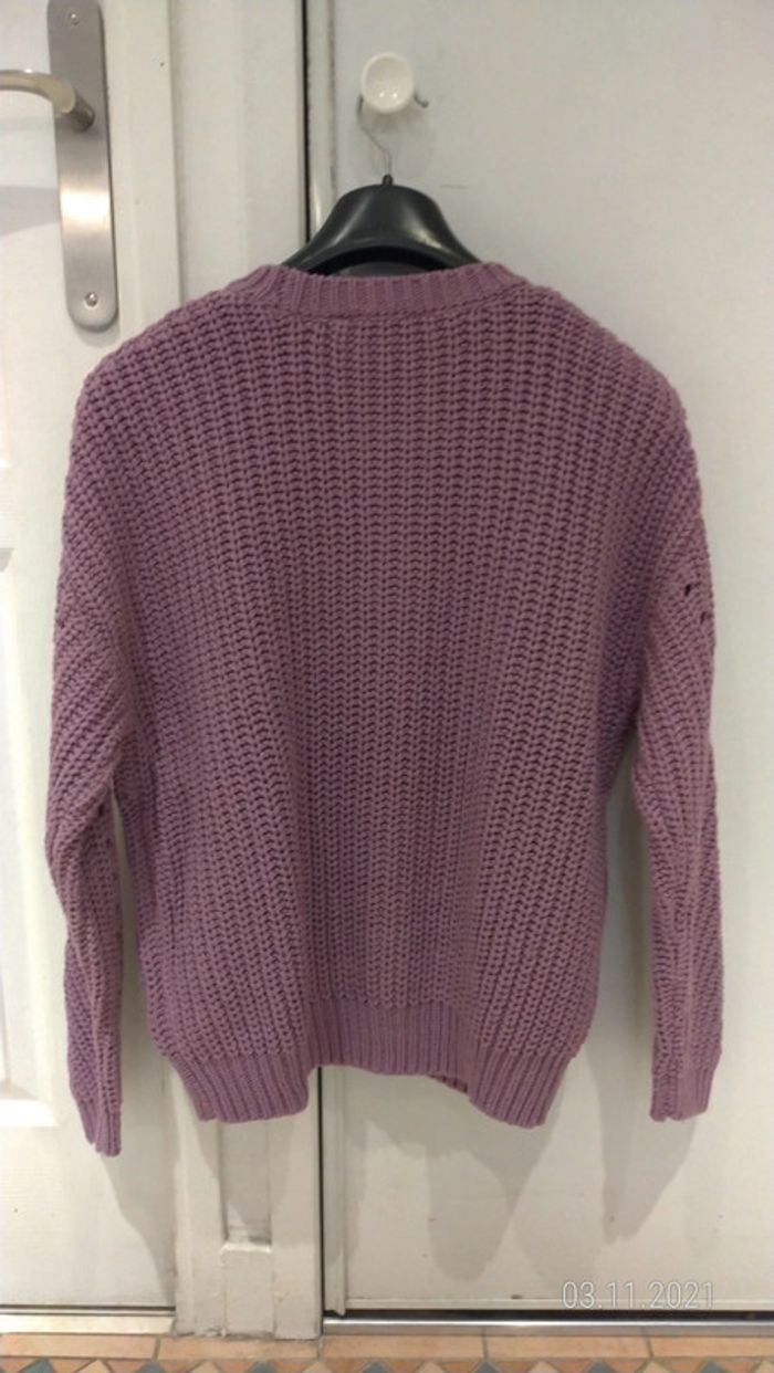 Pull maille violet/mauve - photo numéro 2