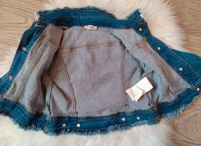 Veste en jean fille strass - photo numéro 3