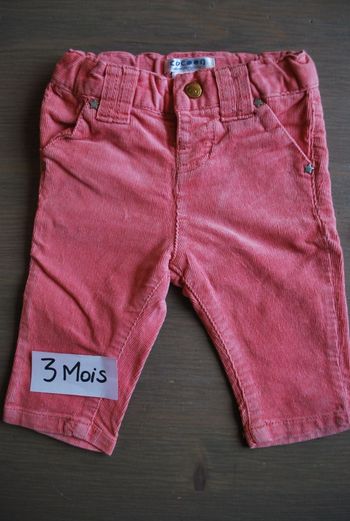 Pantalon bébé fille, rose, 3 mois, Cocoon