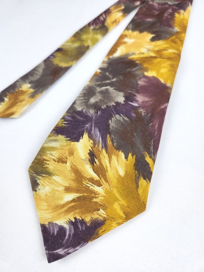 Cravate Vintage Centmil 1871 - Motif Abstrait - Tons Automne - photo numéro 2
